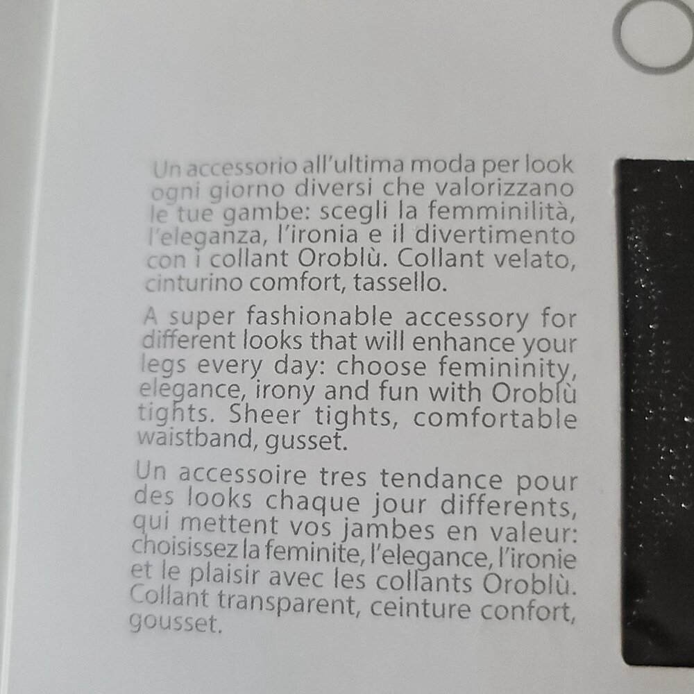 OROBLU Deluxe Tights 20 Denier Size S Black With Metallic Threads VOBC67789 NEW - Picture 11 of 12